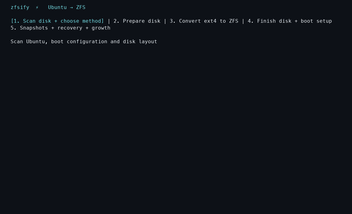 Scan disk and choose a method