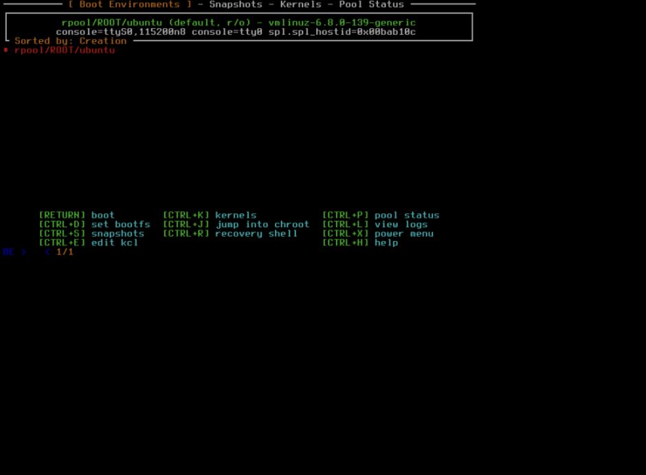 The Ubuntu ZFS root environment in DigitalOcean's Recovery Console